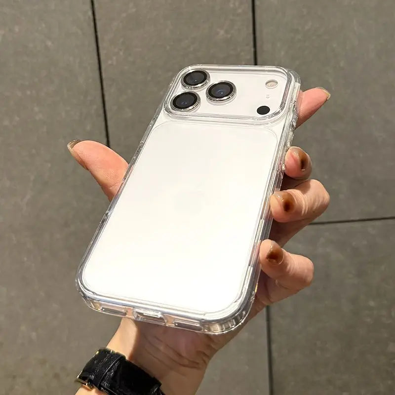 Luxury Translucent Matte Phone Case for iPhone 17 Pro Max 17Air  PC TPU Hybird Transparent Armor Phone Cover for iPhone 17 Pro