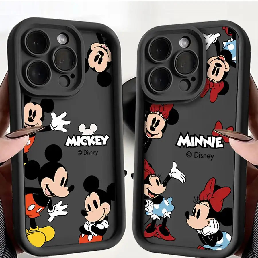 Cartoon Disney Mickey Minnie Mouse Soft Cover Phone Case for iPhone 17 Pro Max 17e 13 12 11 15 16 14 Plus XR XS 16e