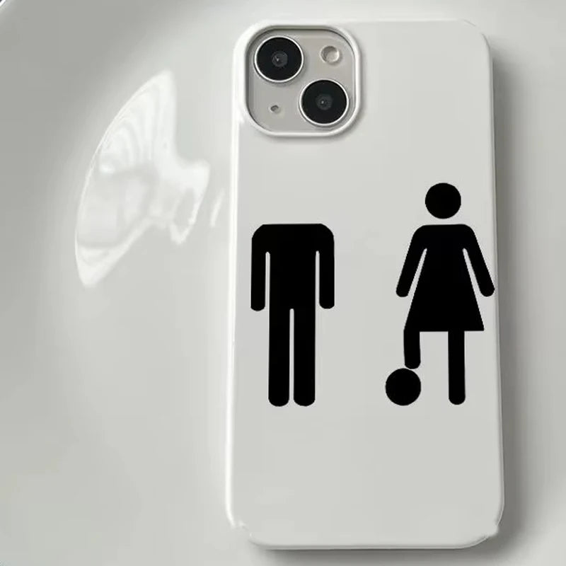 Ins Korean Personalized Creative Pattern Phone Case For iPhone 17 AIR 16 15 14 13 12 11 Pro MAX X XR XS 7 8 Plus Y2K Soft Cover