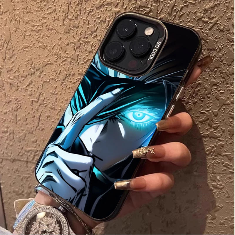 Handsome Jujutsu Satoru Gojo Plating Phone Case for iPhone 17 16 15 14 13 12 11 Pro Max Plus 17 Air 16E X XR XS Max Back Cover