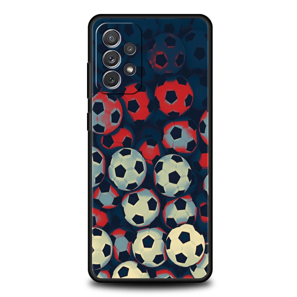 Football Sport Soccer Phone Case for Samsung Galaxy A15 A14 A25 A54 A34 A51 A71 A72 A73 A32 A52 A52S A11 A21S A31 5G Soft Shell