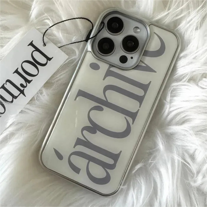 Luxury Archive Phone Case for IPhone 17 17e 16e 16 15 14 13 12 11 Air Pro Max X XR 8 7 Plus Electroplated Drip Glue Cover