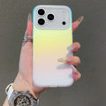 Laser Matte Magnetic Case For iPhone 17 Air 16 15 14 13 12 11 Pro Max Plus 17Pro 16E Wireless Charging Gradient Rainbow Funda
