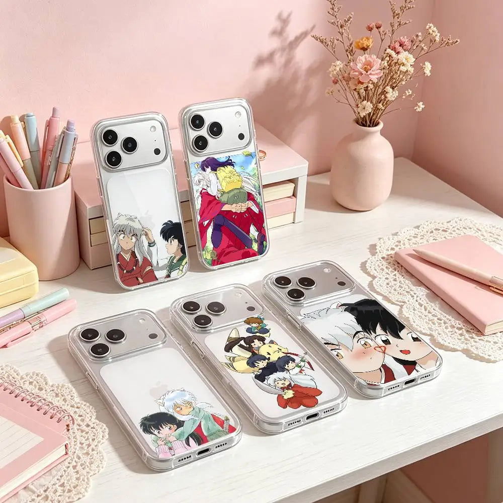 Anime I-Inuyasha Sesshoumaru Phone Case For IPhone 17 16 15 12 11 Pro Max 14 Plus 13 Mini Clear Cover Soft Funda