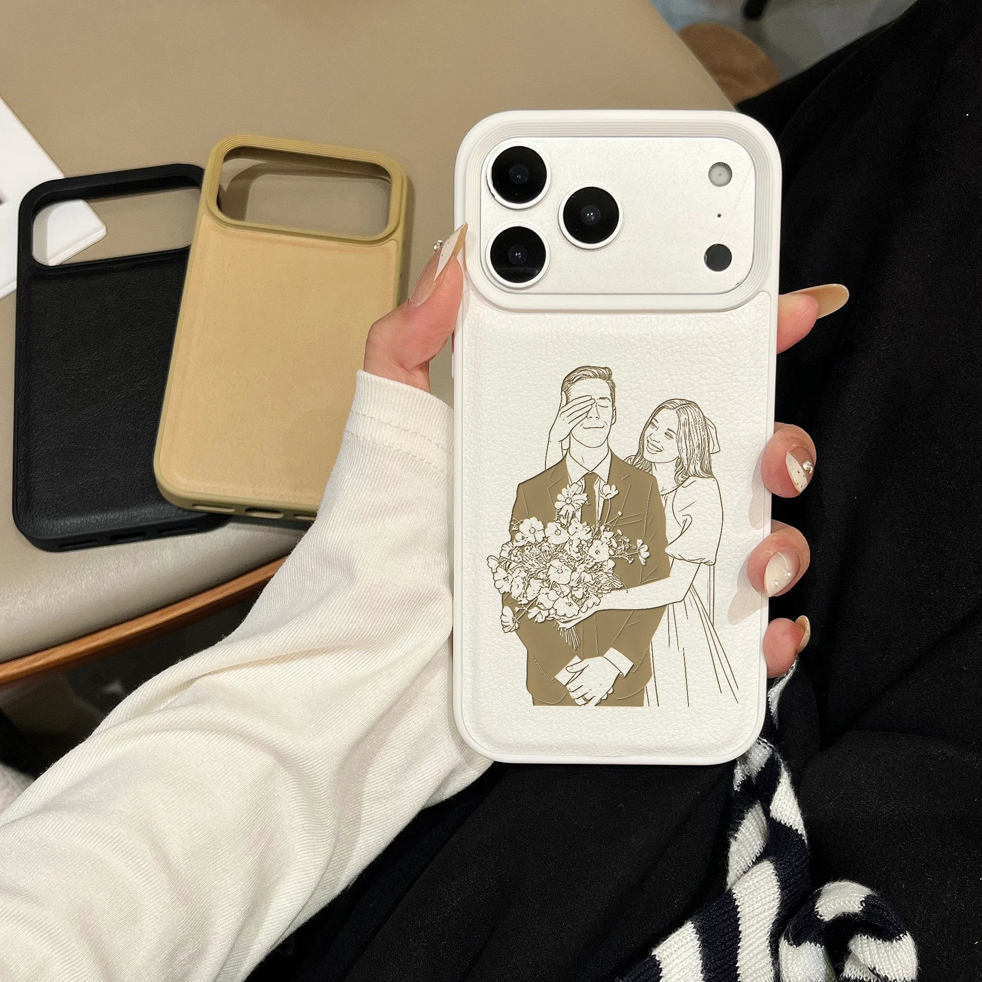 Custom Photo Image Converted to Minimalist Line Style Phone Case for iPhone 17 16 15 14 13 12 11 Pro Max 16 Plus 17 Air