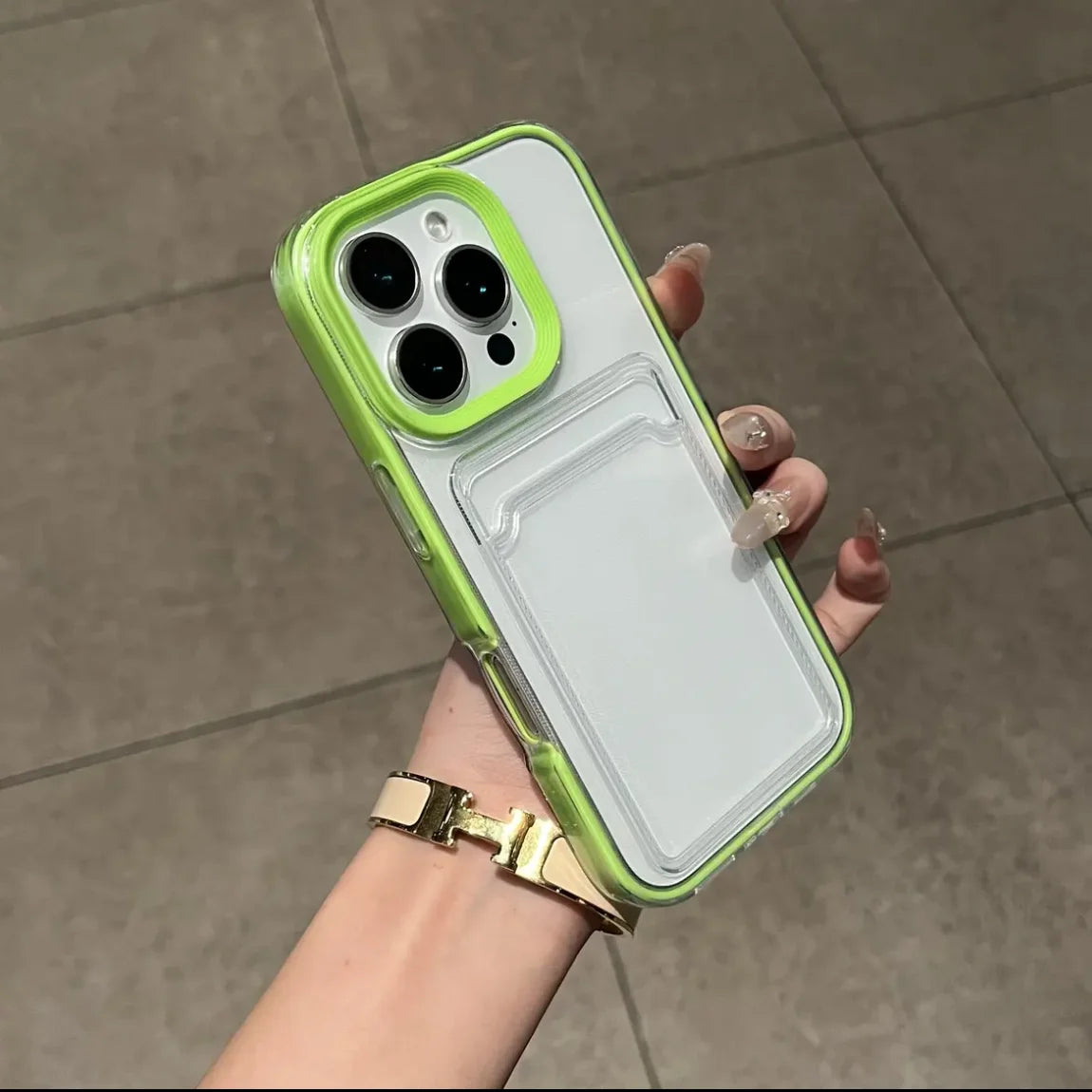 2in1 Card Holder Slot Wallet Photo Pocket Clear Case For iPhone 16 15 14 Plus 13 12 11 Pro Max X XR XS TPU+PC Shockproof Cover
