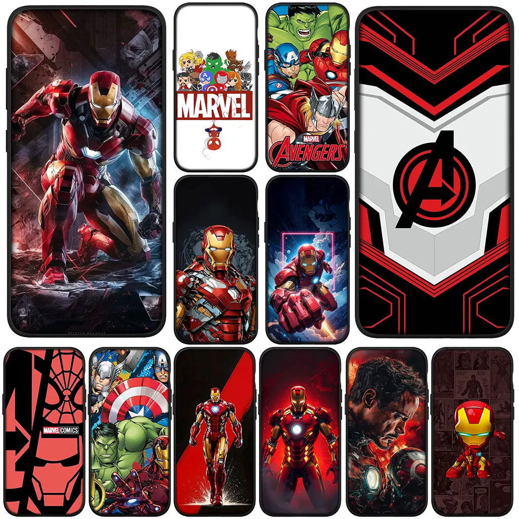 Marvel Hero Iron Man Casing Phone Cover for Samsung Galaxy S25 S24 S23 Fe Ultra Plus S7 Edge A05 A06 A16 A55 A15 A35 Case