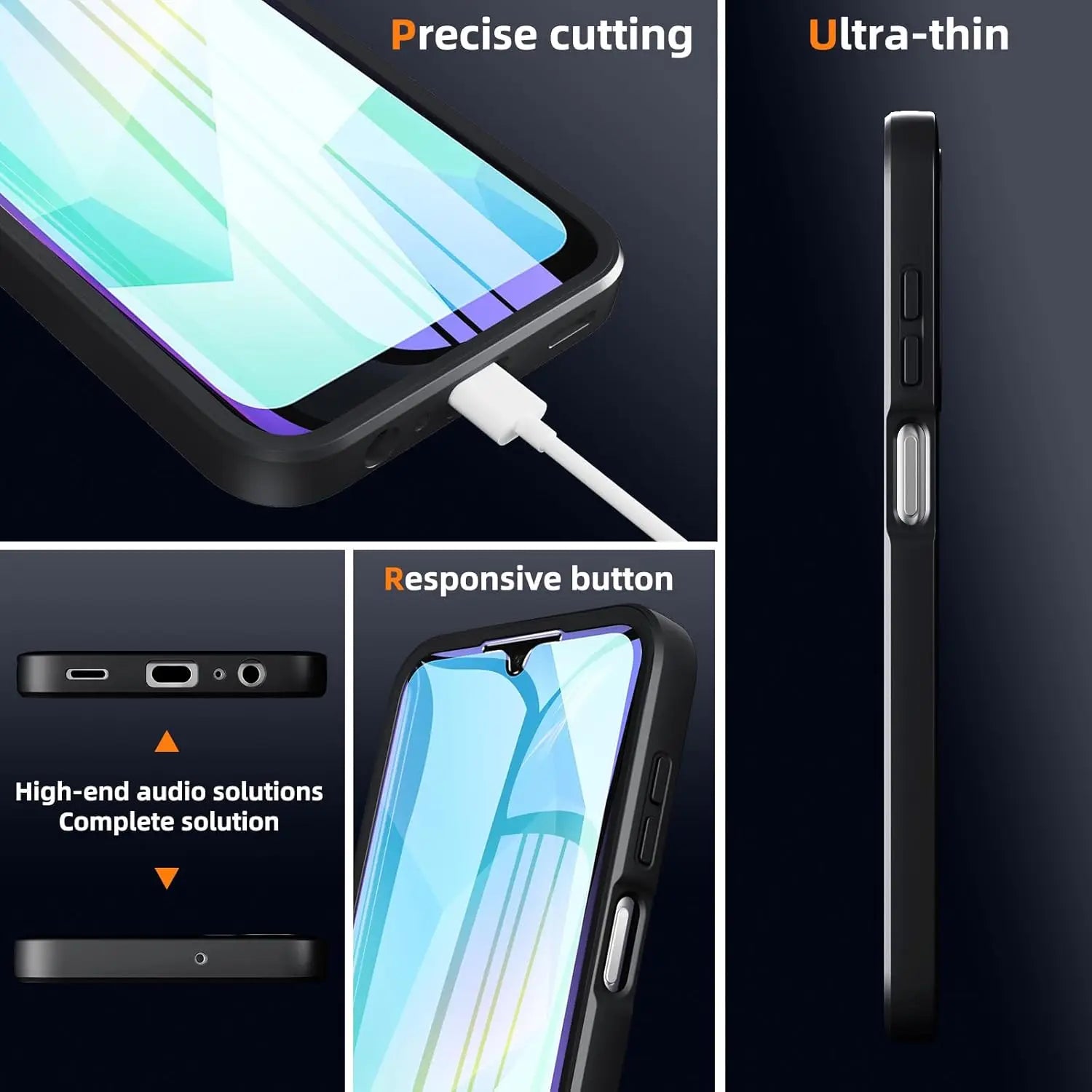Full Body Protection Case for Samsung Galaxy A57 A37 A17 5G A56 A36 A26 A16 5G A55 A35 A25 A15 Protective Cover Funda Coque Capa