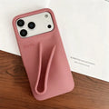 For IPhone 17 16 12 13 14 15 11 Pro Max Plus Fashion Phone Case Gray Toast Espresso Ribbon Lip Gloss Holder Silicone Cover