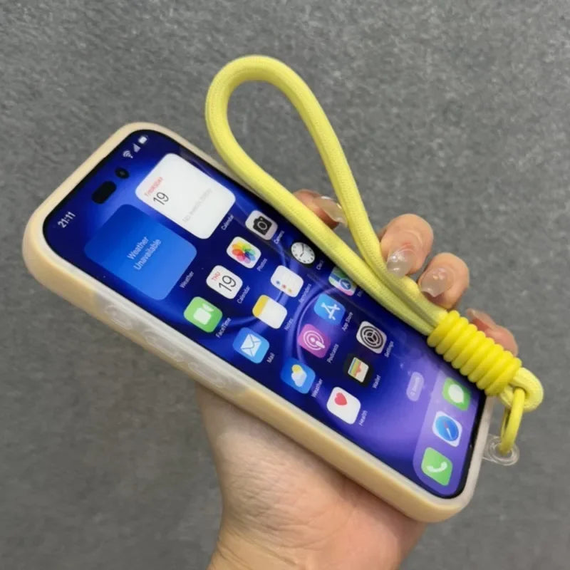 Luxury 3 IN 1 For Magsafe Lanyard Case for iPhone 16 15 14 Plus 13 12 Pro Max Wireless Charge Magnetic Clear Matte Soft Cover