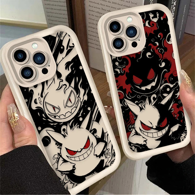 Luxury P-Pokemons Gengars Phone Case for IPhone 17e 17 16e 16 15 14 13 12 11 Air Pro Max XR XS X 7 8 6 Plus Soft TPU Back Cover