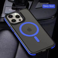 Magnetic Luxury Matte Translucent Armor Shockproof Case For iPhone 15 14 13 11 12 Pro Max Plus For Magsafe Wireless Charge Cover