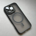 Translucent Black Matte Magnetic Phone Case For iPhone 17 16 15 14 Plus 13 12 11 Pro Max Air For Magsafe Wireless Charge Cover