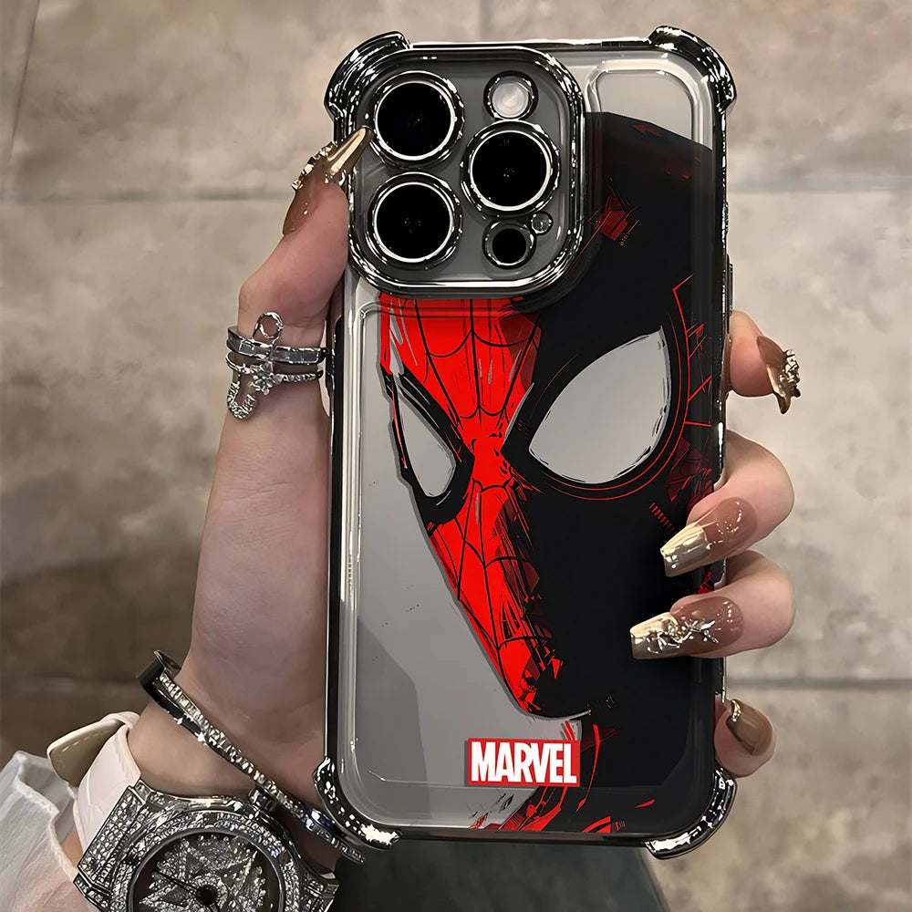 Cool Spiders Mans Venoms Plating Phone Case For Samsung S26 S25 S24 S23 S22 S21 FE Note20 Edge Plus Ultra 4G 5G Anti Fall Airbag