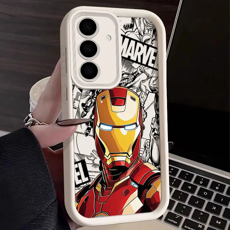 Spider Man Ironman Fundas For Samsung Galaxy S26 S25 S24 S23 S22 Plus S21 Ultra S20 FE Case Phone Back Cover Marvel Superhero