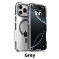 High Clear Transparent For Magsafe Case for iPhone 17 13 12 Pro Max Air 14 15 16 Plus Anti-knock Metal Button Magnetic Cover