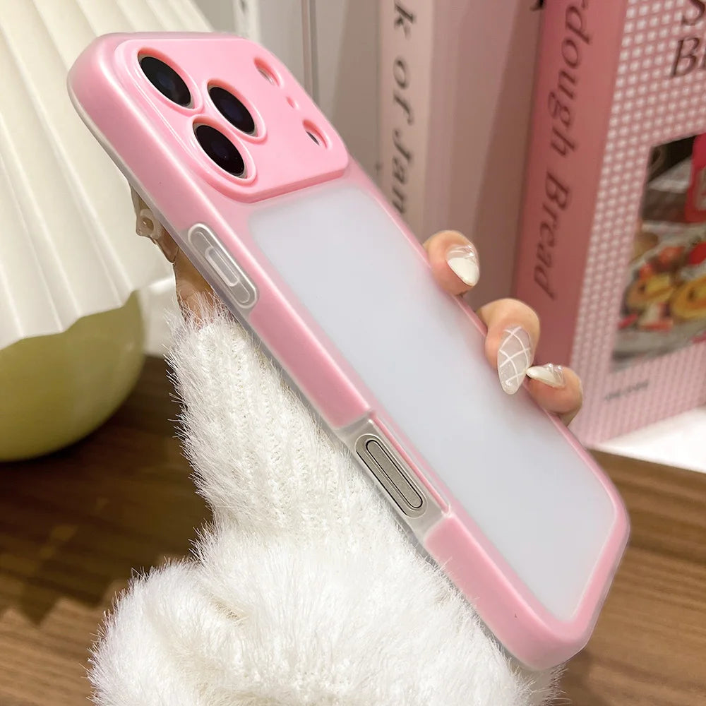 2 in 1 Jelly Pink Flower Case For iPhone 17 Pro Max Air 16 15 14 Pro Max 13 Promax Transformed Into 17 Hard Plastic Cover Fundas