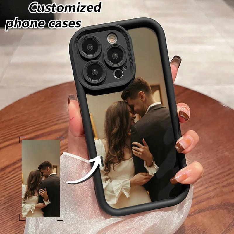 DIY Customised Couple Photo Soft Case For iPhone 17 16 16E 15 14 13 12 11 Pro Max Mini SE 2020 2022 XS XR 6 7 8 Plus AIR Cover