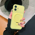 For iPhone 17 Pro Max Luxury Liquid Silicone Magsafe Charger Magnetic Holder Stand Phone Case For 13 14 15 16 Protective Cover