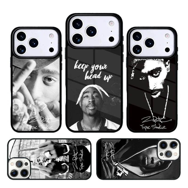 2Pac Tupac Shakur signed Rap Rapper Phone Case Cover for IPhone 11 12 13 14 15 16e 17 Pro Max Coque for IPhone 17 Air