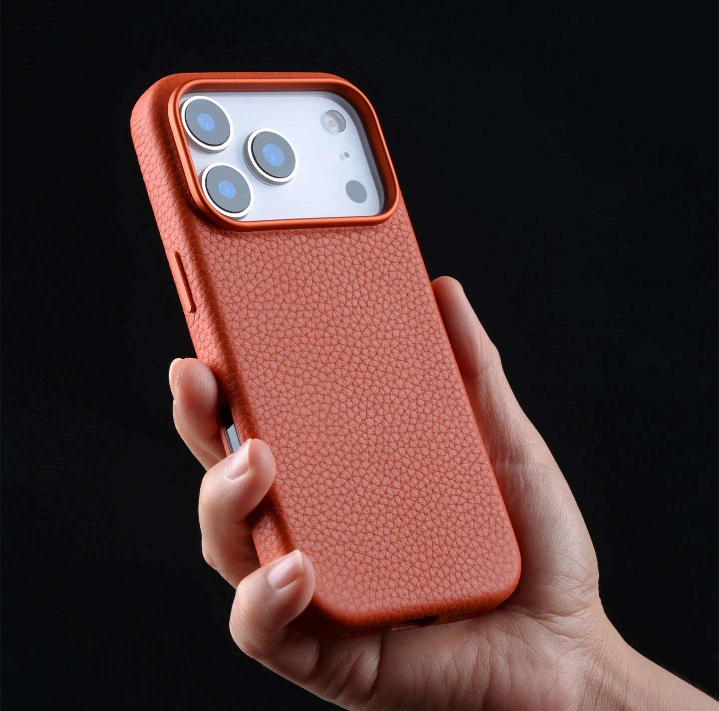 Italian Genuine Cowhide Leather Case For iPhone 17 Pro Max 17Pro with Camera Button protective Magnetic Charging MagSafe Cover