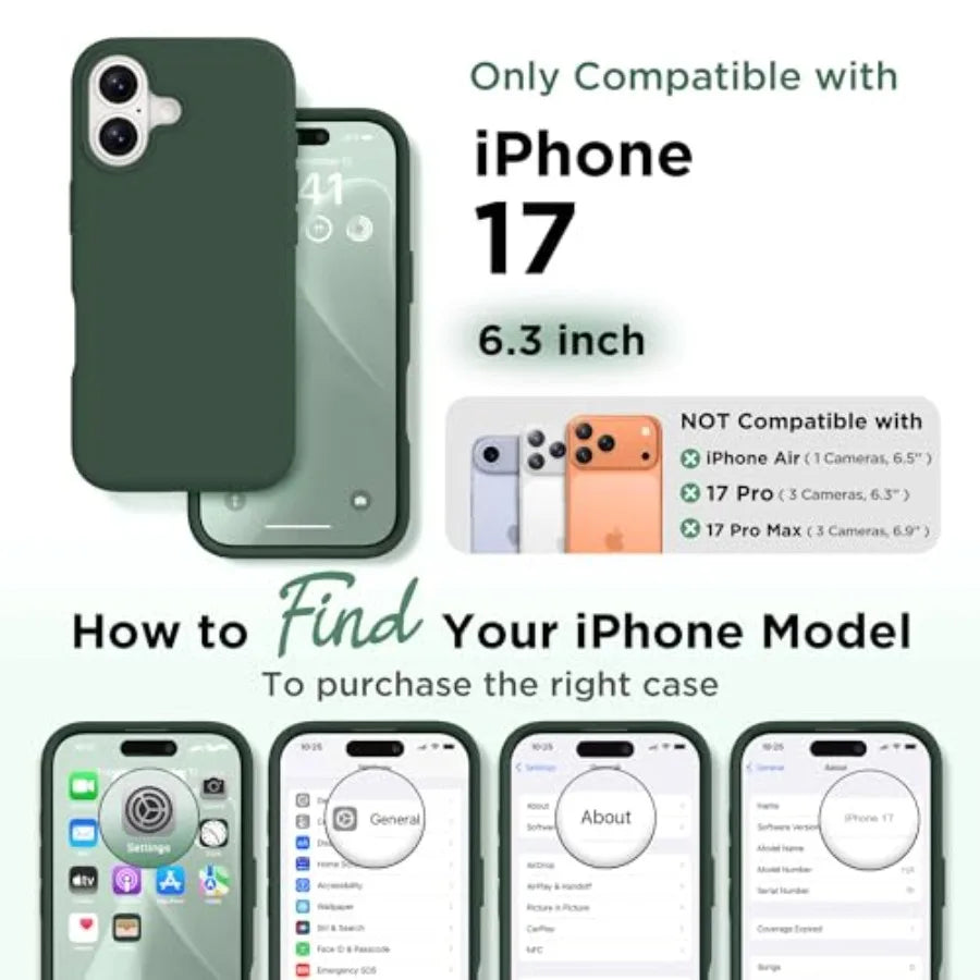 Magnetic for iPhone 17 Case, Compatible with MagSafe, Integrated Silicone Camera Control Cover, Liquid Silicone Shockproof Phon