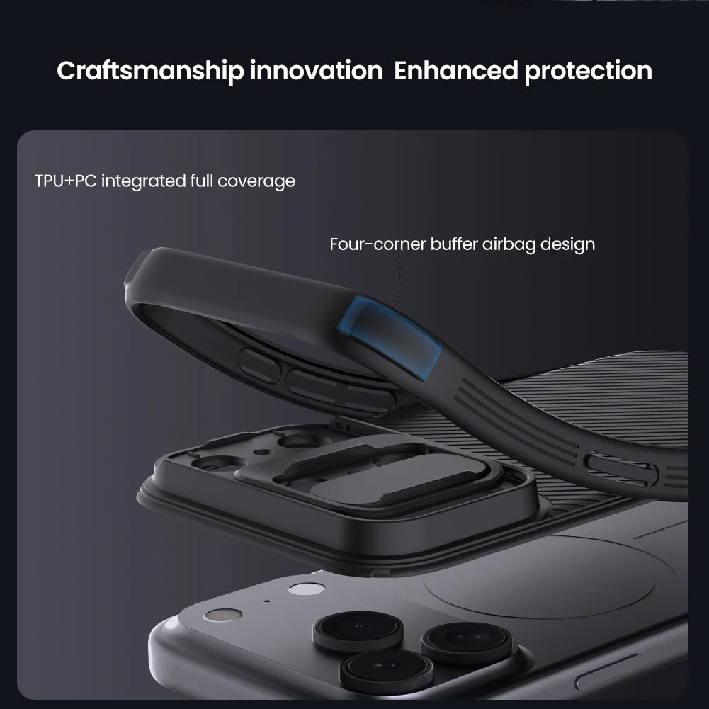 Nillkin For iPhone 17 Pro Max/17 Air/17 CamShield Pro Magnetic Case Lens slide cover protective cover Magsafe phone case shell