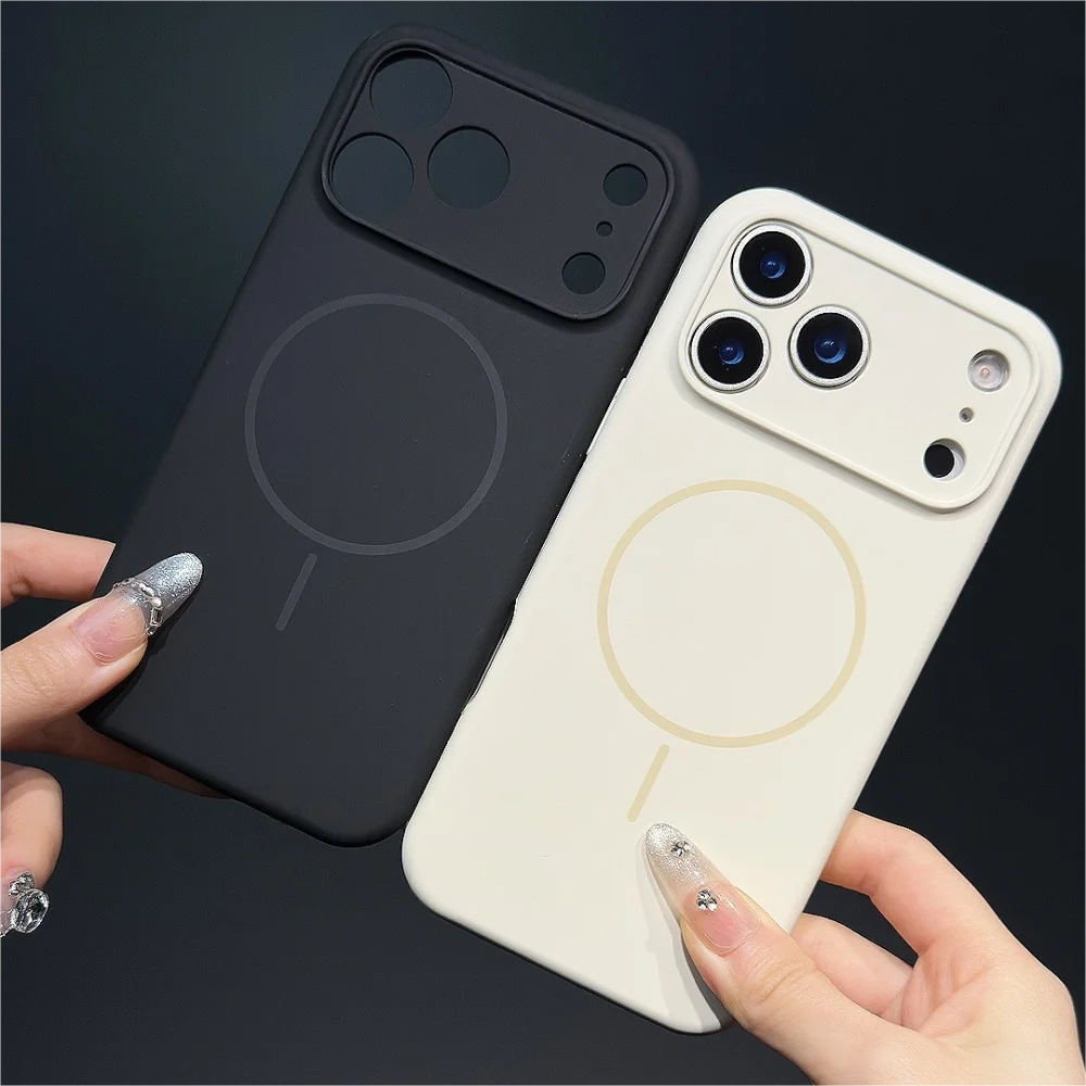 Original Liquid Silicone For Magsafe Soft Phone Case for iPhone 17 Air 16 Plus 15 14 13 12 17 Pro Max Magnetic Matte Candy Cover