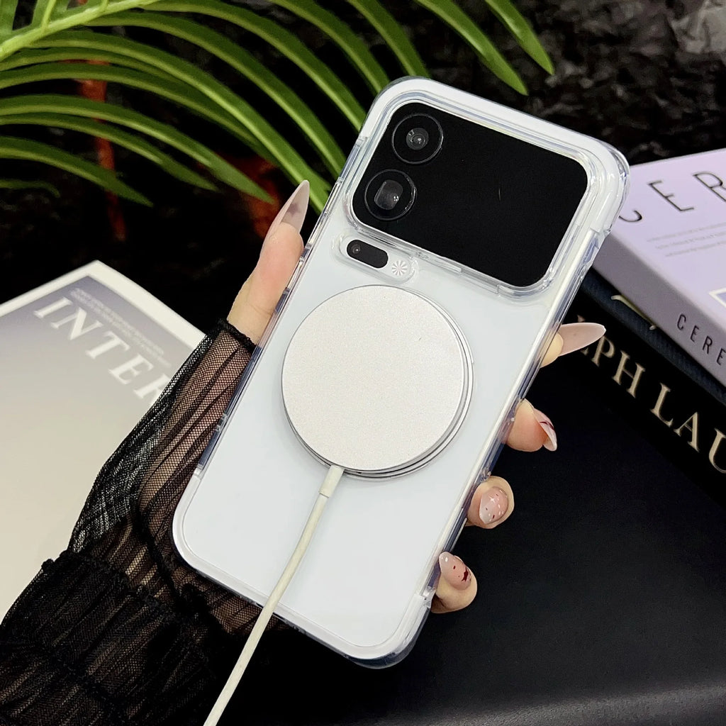 360° Rotation Ring Stand Magnetic Clear Case For Xiaomi 17 Pro Max  Anti-drop Shockproof for Magsafe Transparent Protective