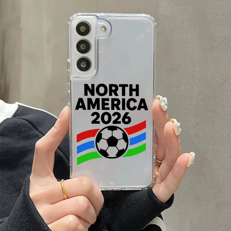 Football 2026 Canada Mexico USA Phone Case For Samsung Galaxy S26 S25 S24 Plus S23 FE S22 S21 S20 Ultra 5G S10 Soft Clear Cover