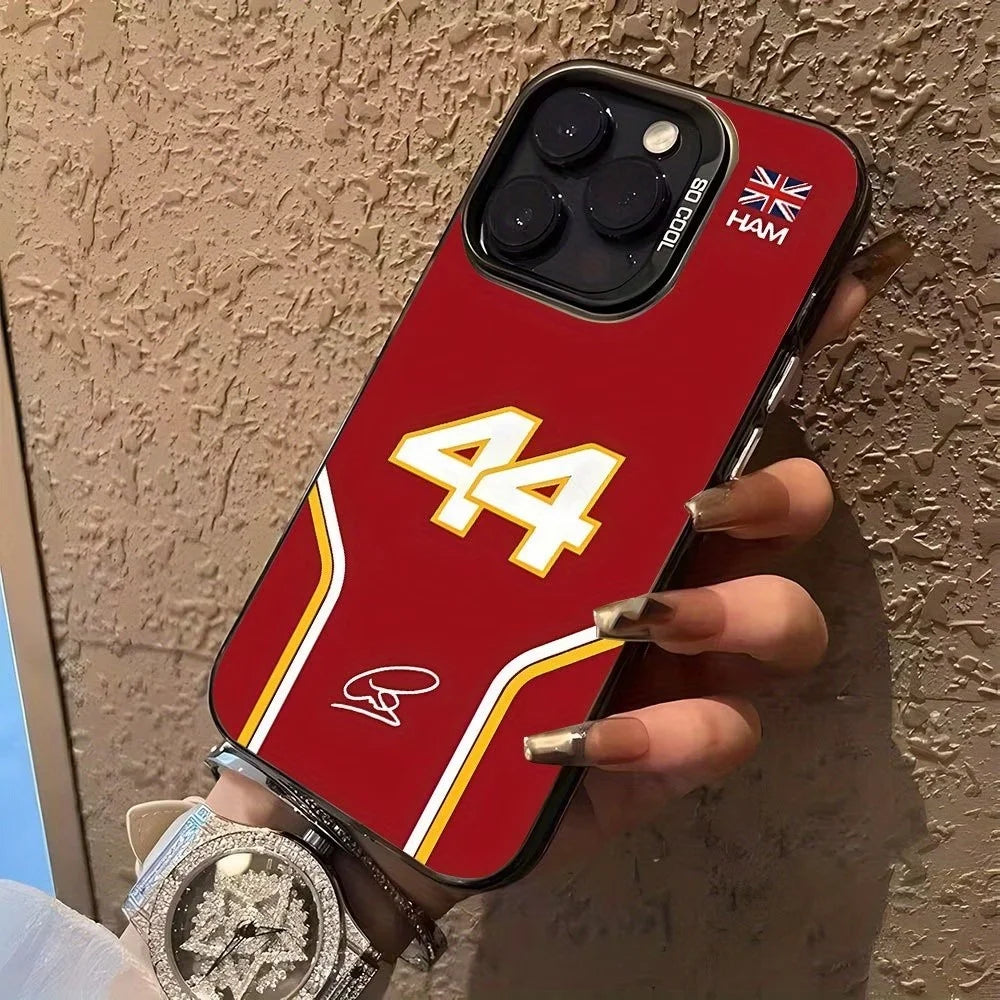 44 L-Lewis Pattern Phone Case For iPhone 17 16 15 14 13 12 11 Pro Xs Max Mini 8 7 Plus XR Air 17e 16e X Acrylic Anti-Drop Cover