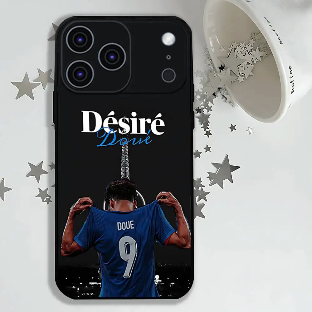 Football D-Desire D-Doues  Phone Case Silicone Soft For IPhone 16,17,15,11,13,12,14,Mini,Pro,Max,Plus,Air,E Black