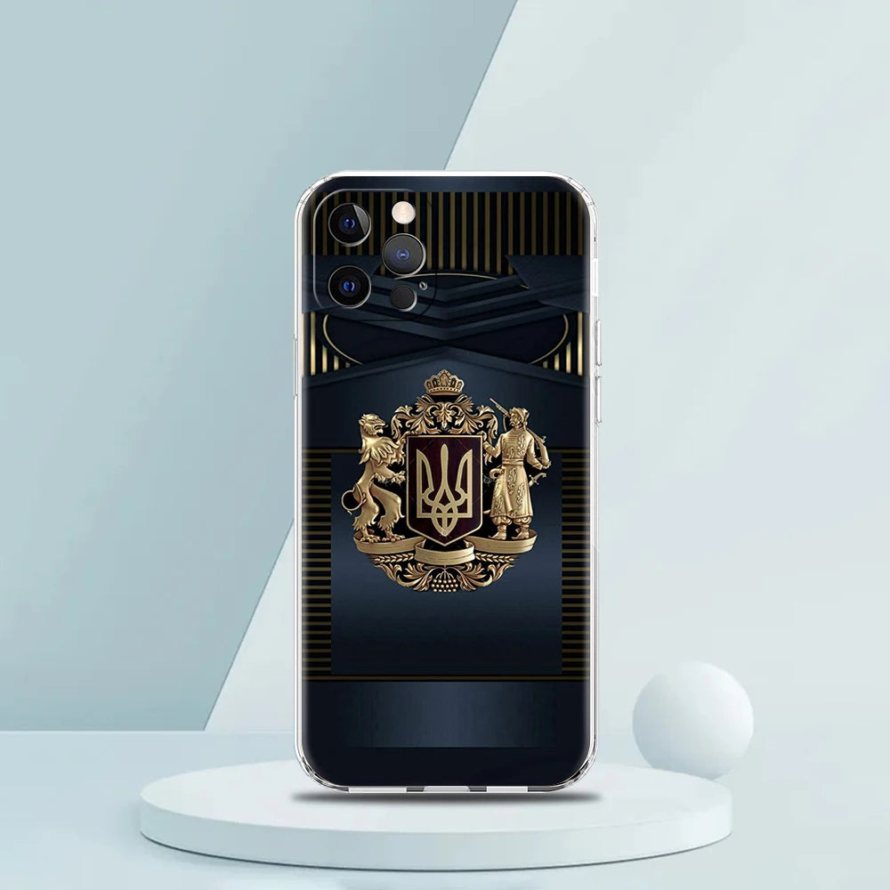 U-Ukraine Flag Phone Case for iPhone 16 15 14 13 12 Pro Max Transparent Soft for iPhone 11 Pro Max 7 8 Plus XS XR Shell Capas