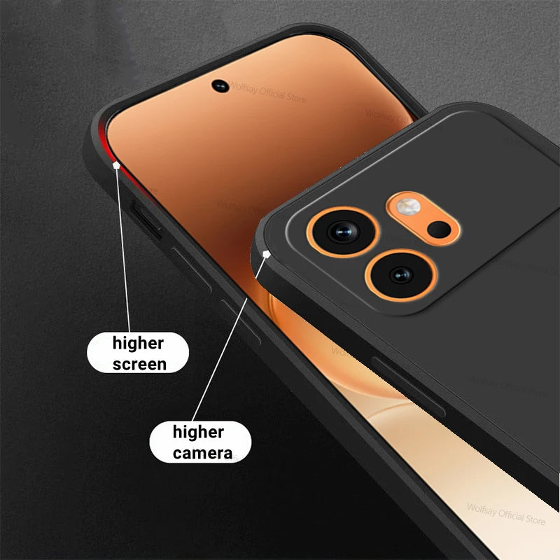 For Honor 600 Case Liquid Silicone Cases For Honor 600 Cover Luxury TPU Bumper Shockproof Protective Phone Cover For Honor 600