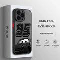 Cars L-Lightning M-McQueen For iPhone 17 Air 16E 16 15 14 13 12 11 8 7 mini Pro Max Plus Frosted Translucent Soft Phone Case