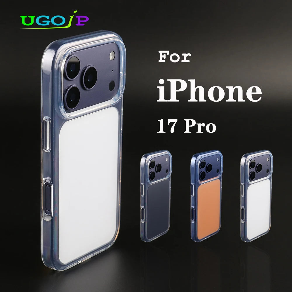 UGOjP Case For iPhone 17 Pro Clear Protective MagSafe Magnetic Phone Case Transparent Anti drop Solid Color Hard PC Back Cover