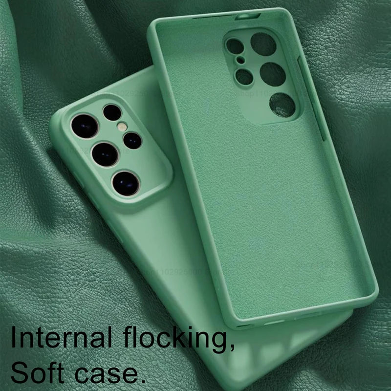 Luxury Liquid Silicone Shockproof Phone Case For Samsung Galaxy S26 S25 S24 S23 S 26 Ultra Plus Cases Protective Back Soft Cover