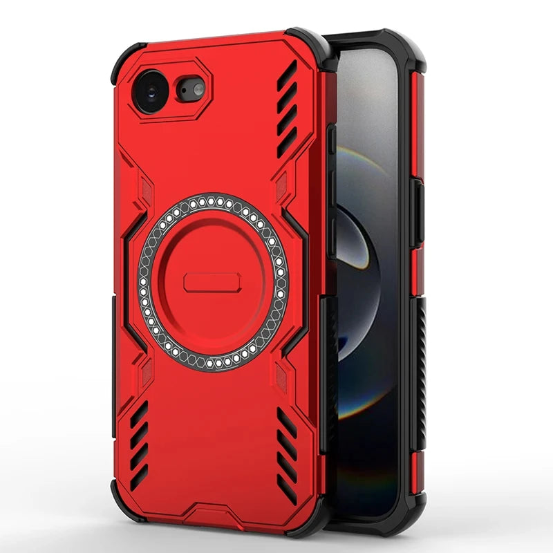 Armor Heat Dissipation Case for iPhone 17 Pro Max 17 Air Magnetic Wireless Charge Cover for iPhone 16 15 Pro16E 15Plus 16Plus