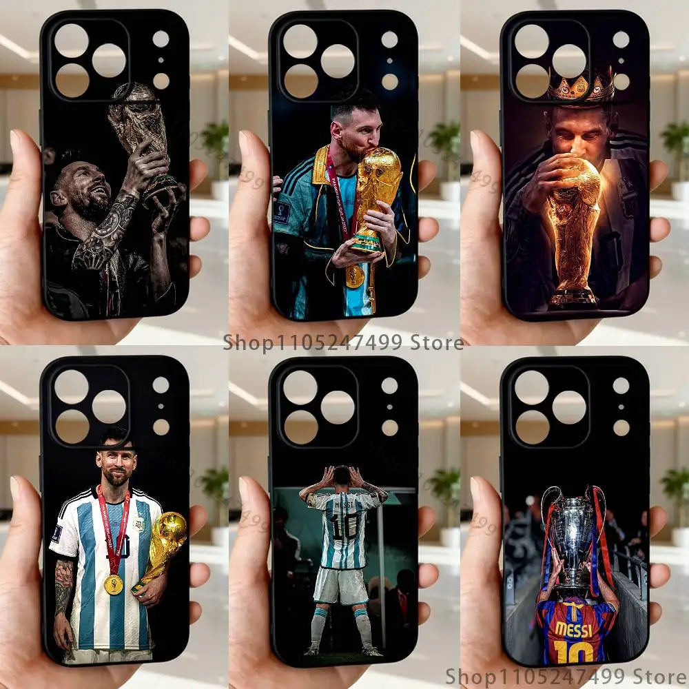 Football star M-MessiS-S Phone Case For iPhone 17,16,15,14,13,12,11,Pro,Max,Plus,E,SE4,Air,Mini Black Soft Funda