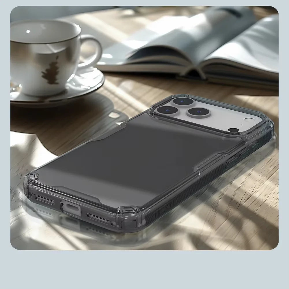 For iPhone 17 Pro Max 17 Air 17Pro Hardness Nillkin PC+TPU Hybrid 360° Protection Airbags Anti-Scratch Transparent Phone Cover