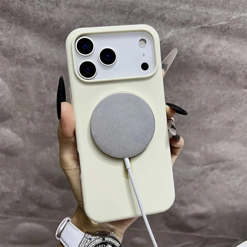 Luxury Official Original Silicone For Magsafe Magnetic Phone Case For iPhone 17 16 15 14 13 Pro Max Liquid Shockproof Soft Cover