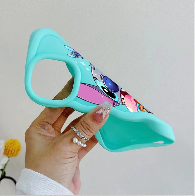 Adorable Stitch Case For Iphone 17 Air 17 Pro Max 16 15 14 13 12 11 Pro Max 16e 14 16 15 Plus 16+ INS Candy Colorful Soft Shell