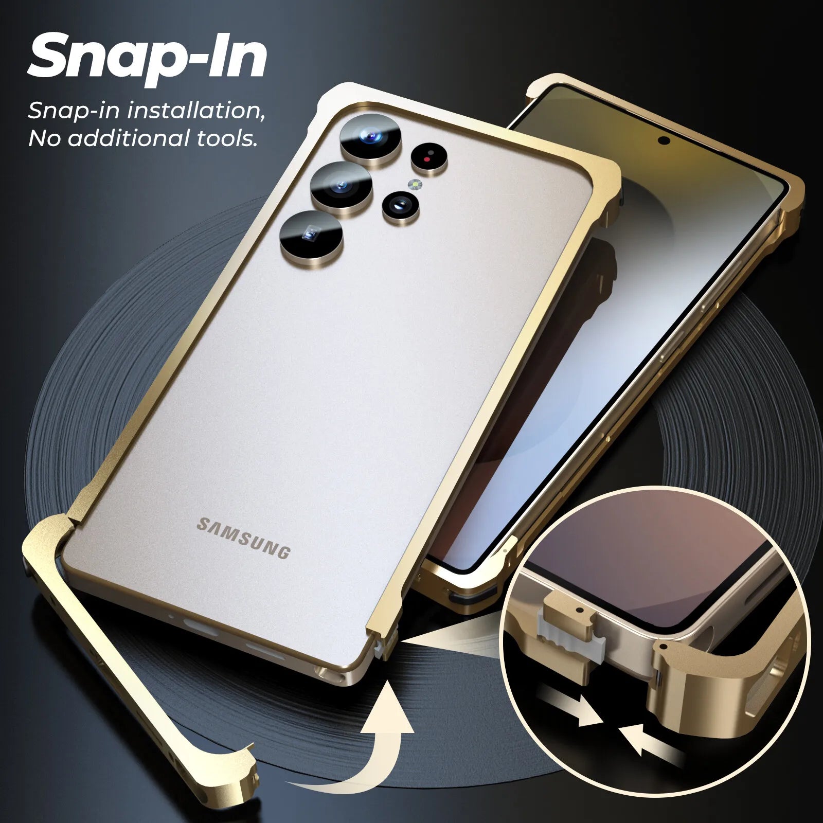 Military Grade Metal Bumper Phone Case For Samsung Galaxy S25 Edge S24 S23 S22 S26 Ultra Aluminum Frame Hard Shockproof Cover