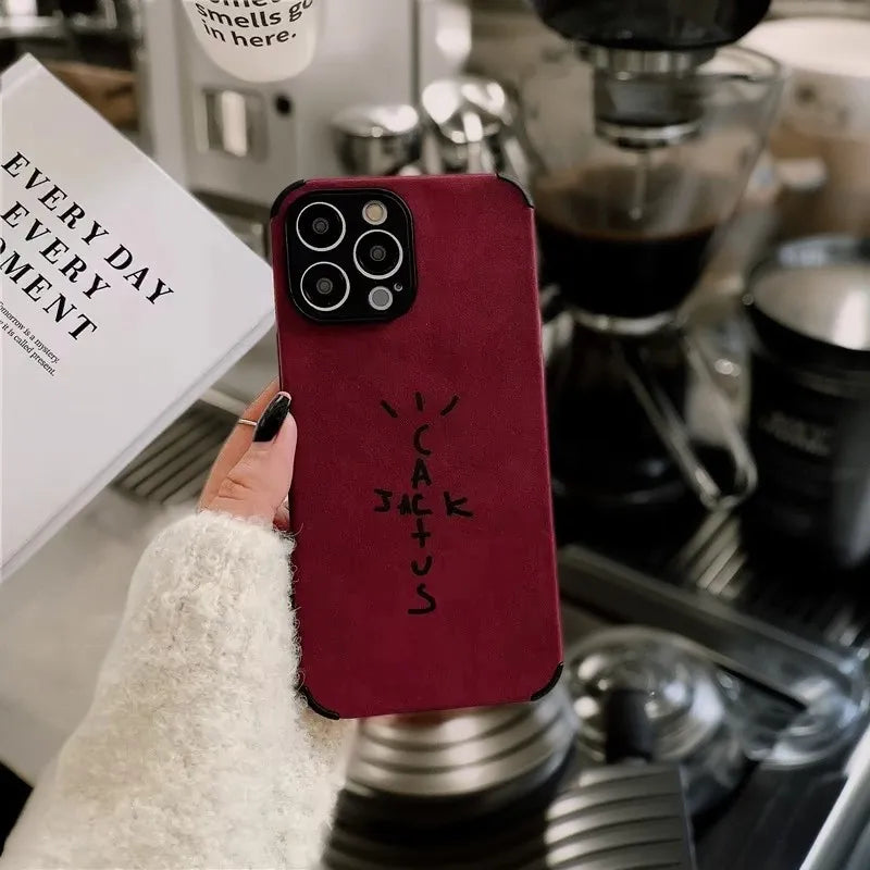 leather soft phone case for iphone 16 15 14 plus 13 12 11 pro max 16e cover Luxury Anti drop funda jack streetwear cases carcasa