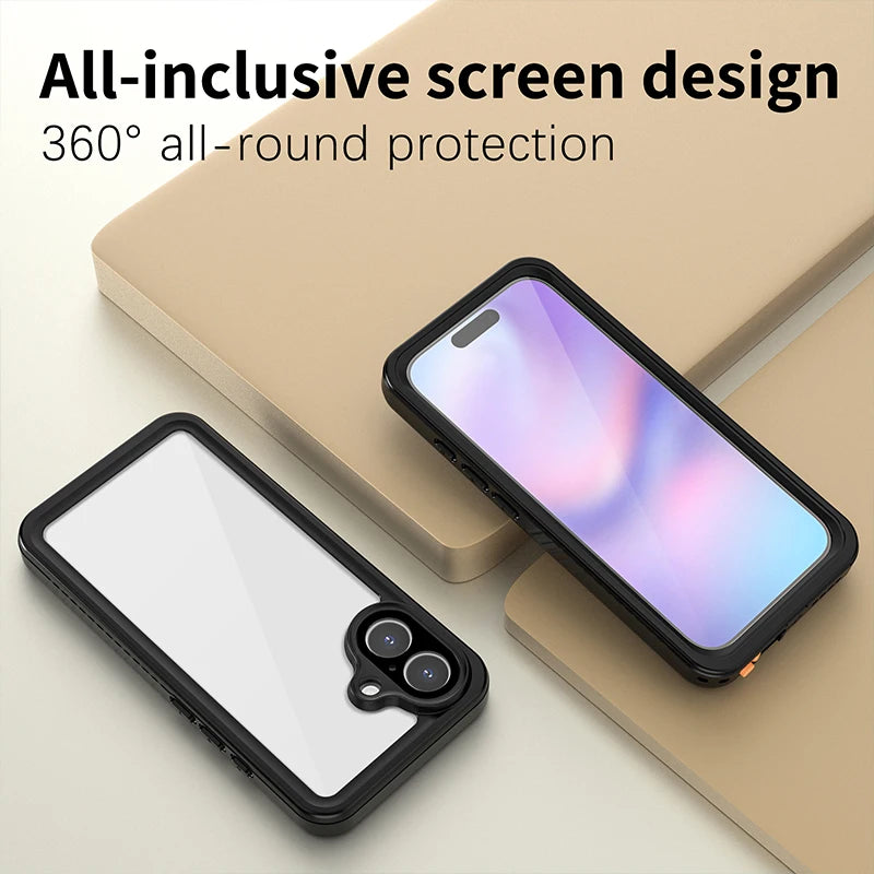 Shellbox Upgraded Waterproof Phone Case for iPhone 17 Pro Max/17 AIR/16/15/14/13360 Full Coverage IP68 Certification