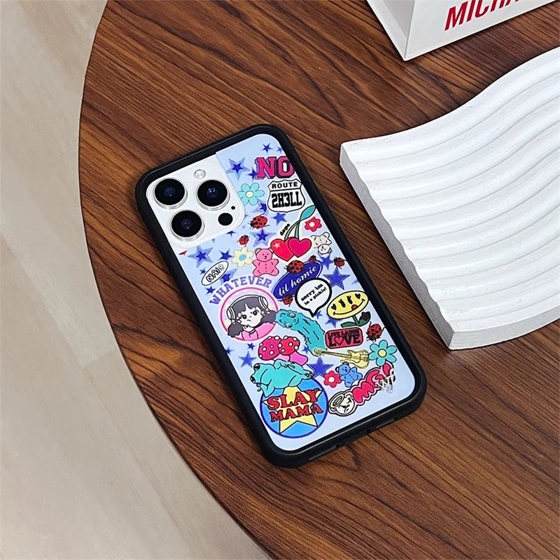 Wildflower Kensington Kiss cherub Phone Case for iPhone 17 12 13 14 15 16 Pro Max Plus Kitten Little Angel Devil lamb wf Cover﻿