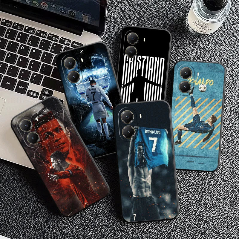 Football Star R-Ronaldo C-CR7 Soft Phone Case for Xiaomi Poco X5 X6 X7 X8 Pro Max X3 F7 F8 Ultra M8 M7 M6 M5 Redmi 15 15C 14C 13