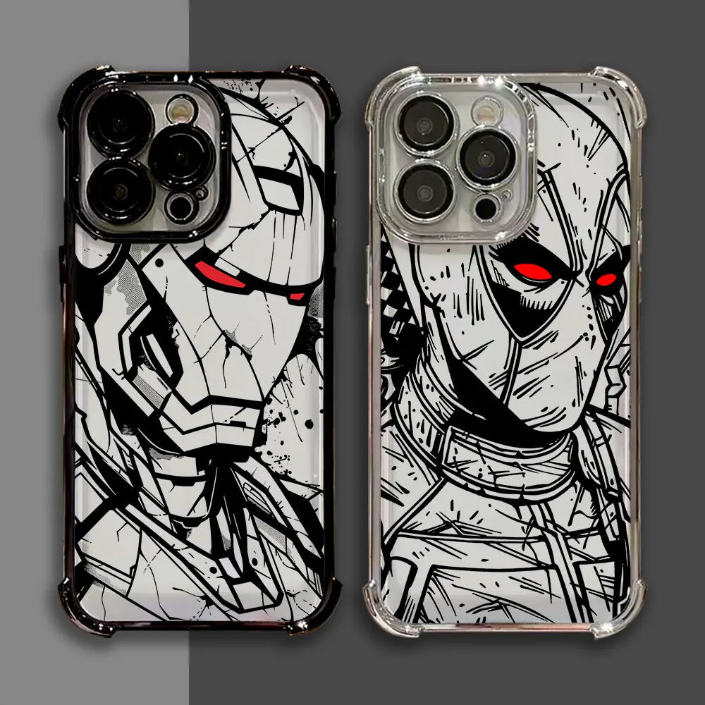 Marvel Art Ironman Phone Case For Redmi Note 15 Pro 14 13 12 11 A7 Pro Plus 5G Redmi 15A 15 15C 14C 13C 12C Silicone Soft Cover