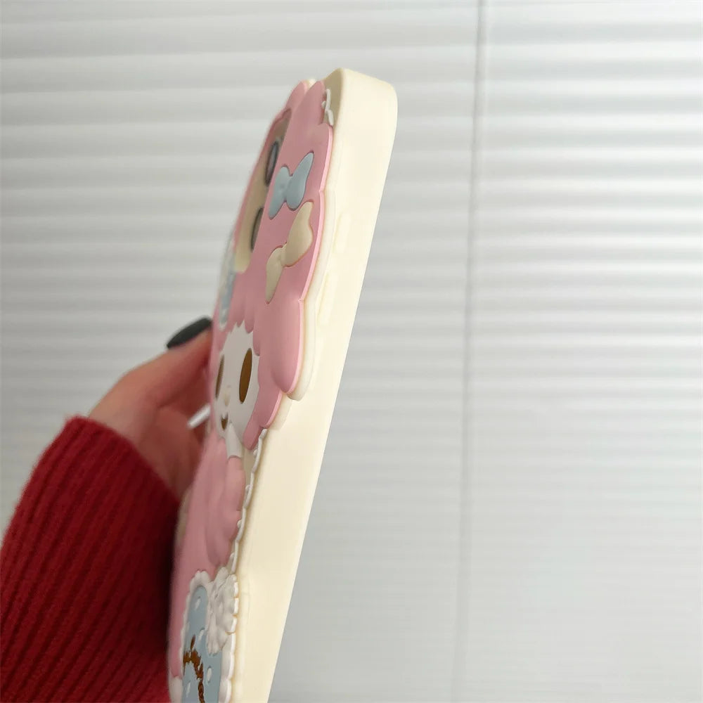 Kawaii Sanrio Cartoon My Sweet Piano My Melody Phone Case For iphone 17 16 Pro Max 15 14 13 12 Pro Max Soft Silicone Cover
