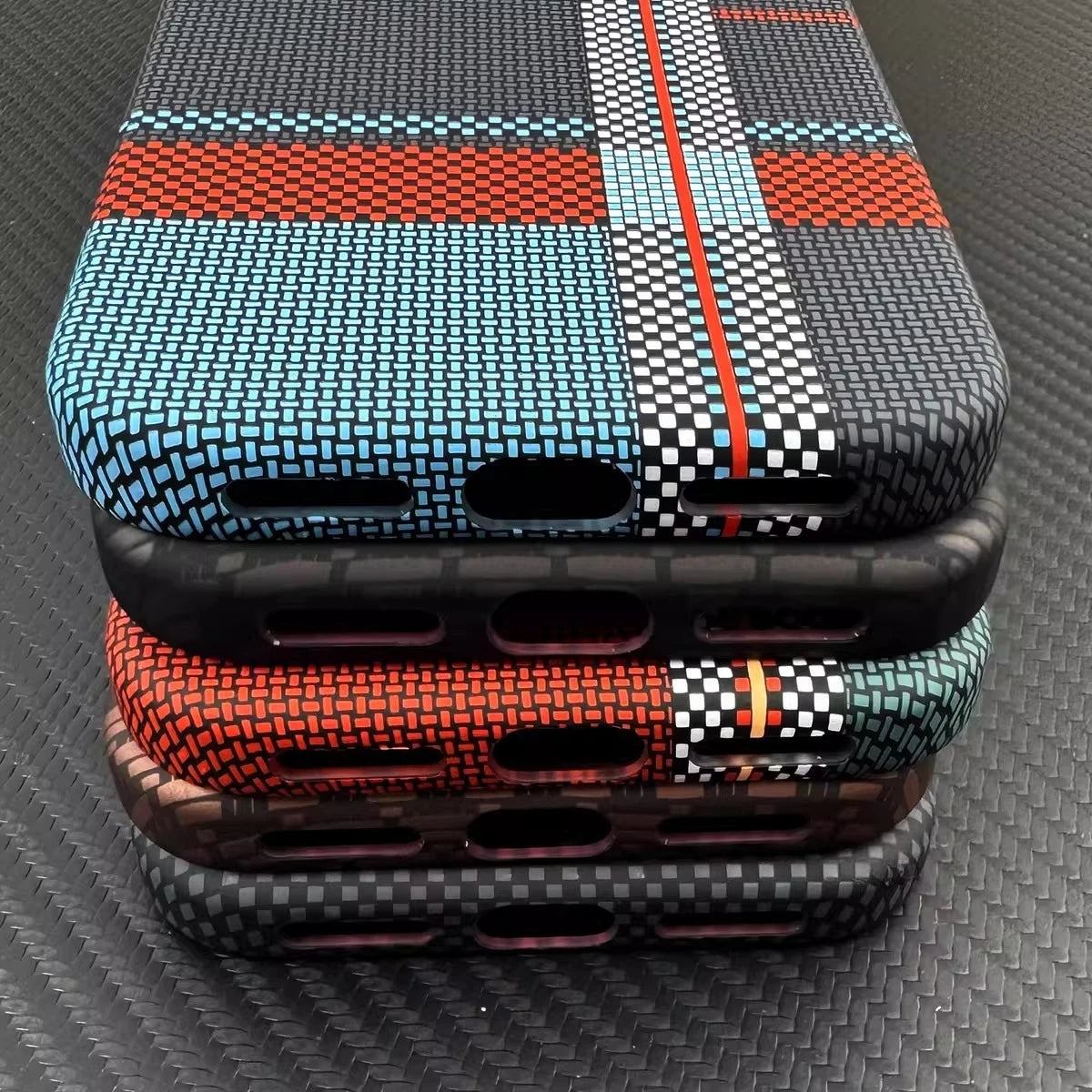 2026 New Plaid Mountain Magnetic Case for iPhone 15 16 17 Pro Max Magnets Charging Back Cover Camera Lens Protection Phone Shell